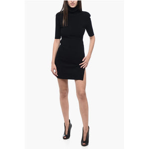 Dsquared² Rollkragenkleid mit gepolsterten Schultern