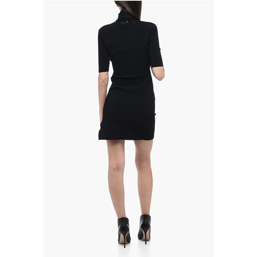 Dsquared² Rollkragenkleid mit gepolsterten Schultern