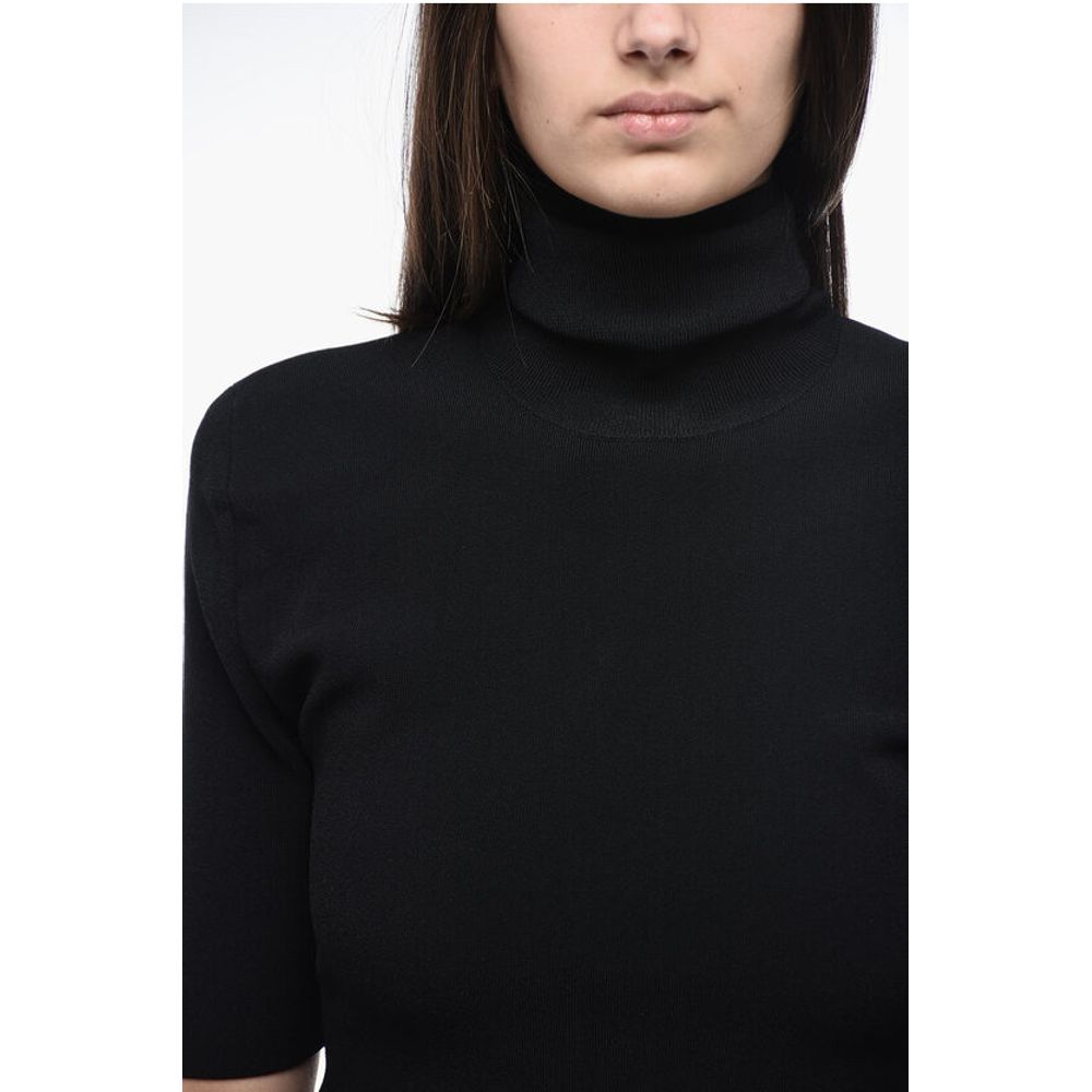 Dsquared² Rollkragenkleid mit gepolsterten Schultern