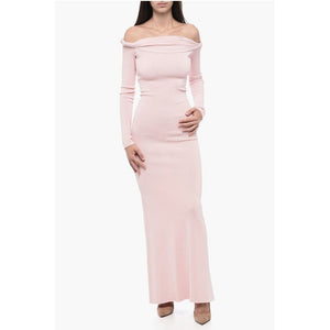 Blumarine Ausgestelltes schulterfreies Kleid mit Ausschnitt