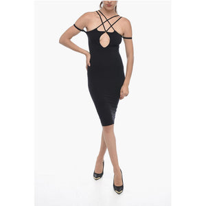 Eng anliegendes, elastisches Kleid mit verstellbaren Spaghetti-Trägern