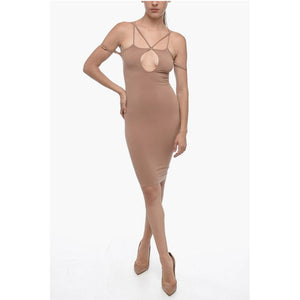 Eng anliegendes, elastisches Kleid mit verstellbaren Spaghetti-Trägern