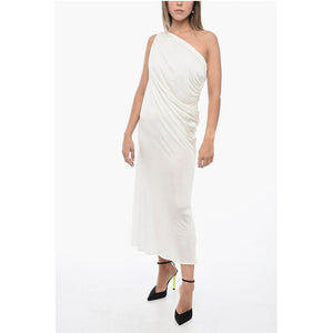 Drapiertes Ein-Schulter-Kleid