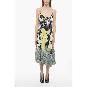 Bottega Veneta Besticktes Jacquard-Kleid mit offenem Rücken