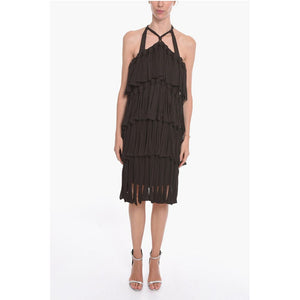 Bottega Veneta Neckholder LOOPS Kleid aus Seidenmischung