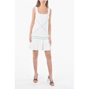 Bottega Veneta Mini-Tenniskleid mit quadratischem Ausschnitt