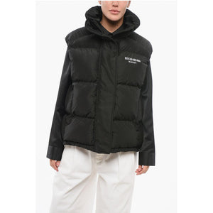 Dolce & Gabbana Ärmellose Daunenjacke mit Klettverschluss