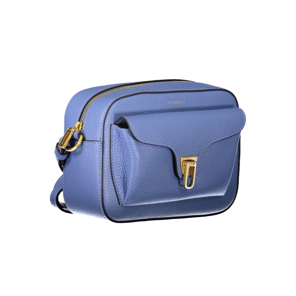 Coccinelle Blaue Lederhandtasche