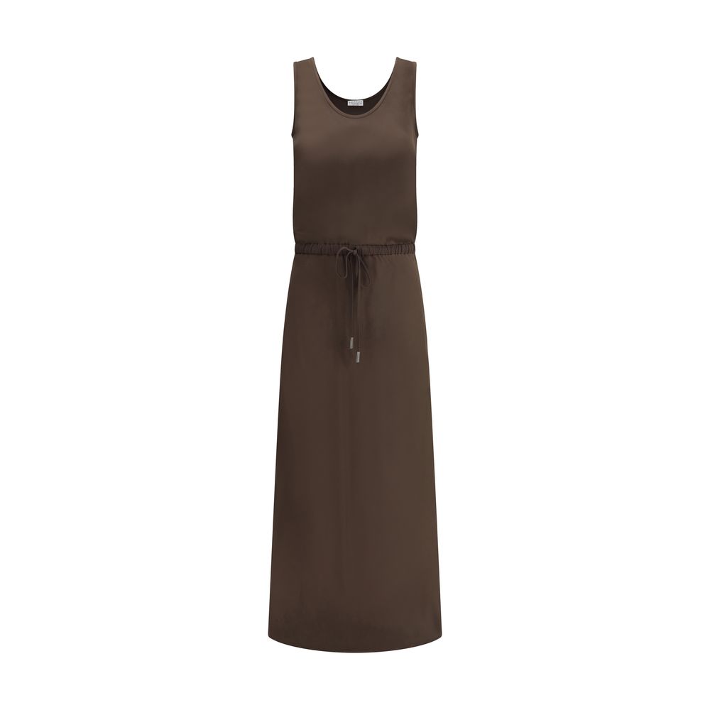 Brunello Cucinelli Langes Kleid aus Satin