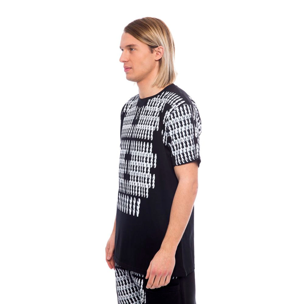 Nicolo Tonetto Schwarzes Baumwoll-T-Shirt für Herren