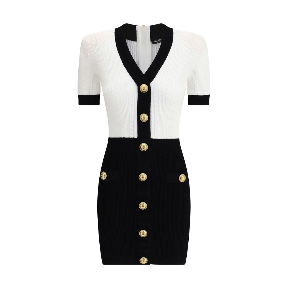 Balmain Midikleid mit Flechtmuster