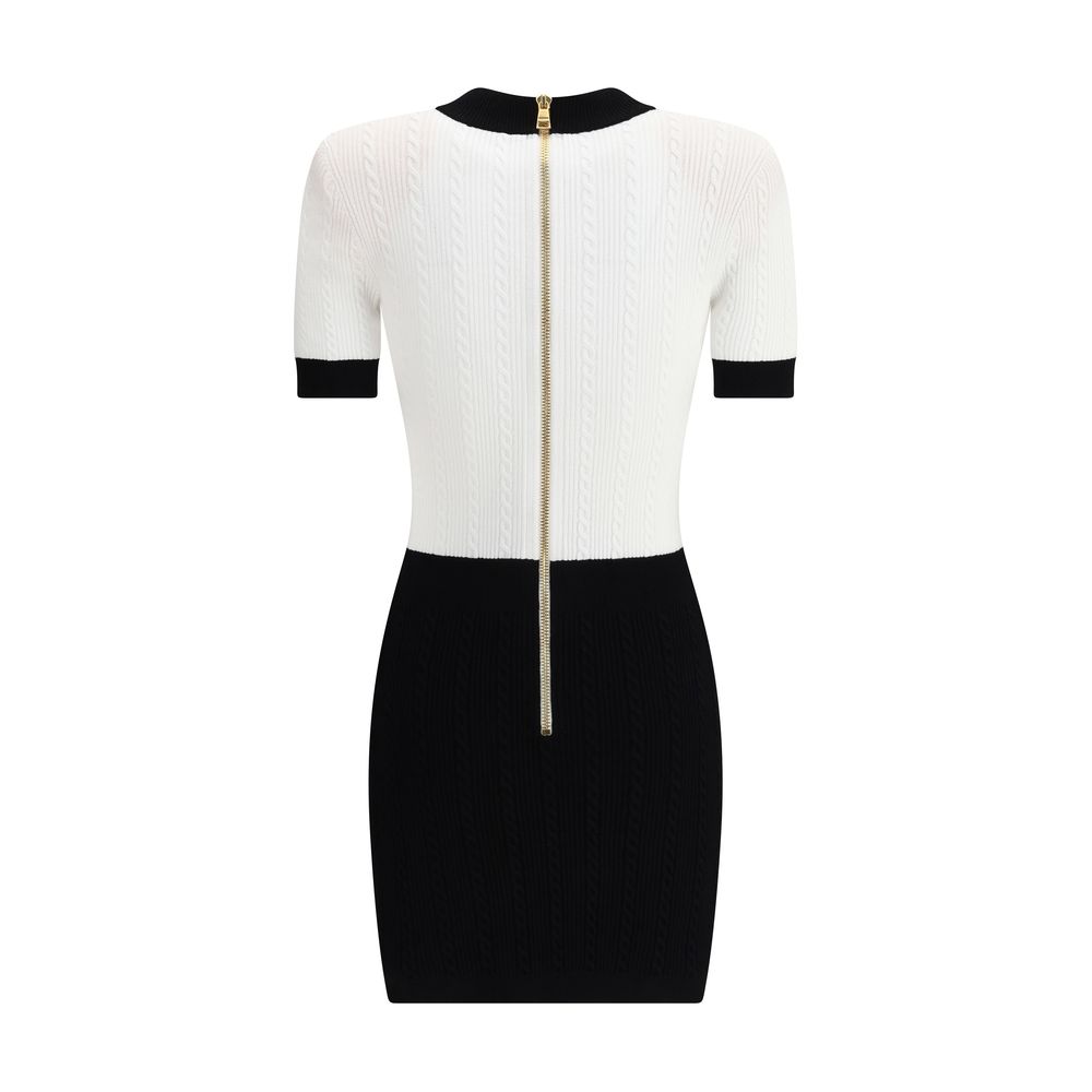Balmain Midikleid mit Flechtmuster