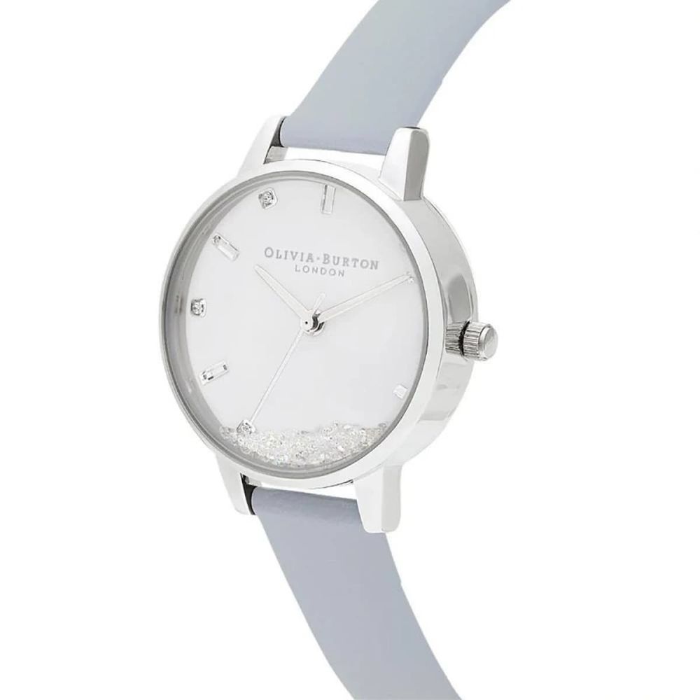 Olivia Burton Kunstleder-Armbanduhr in Blau