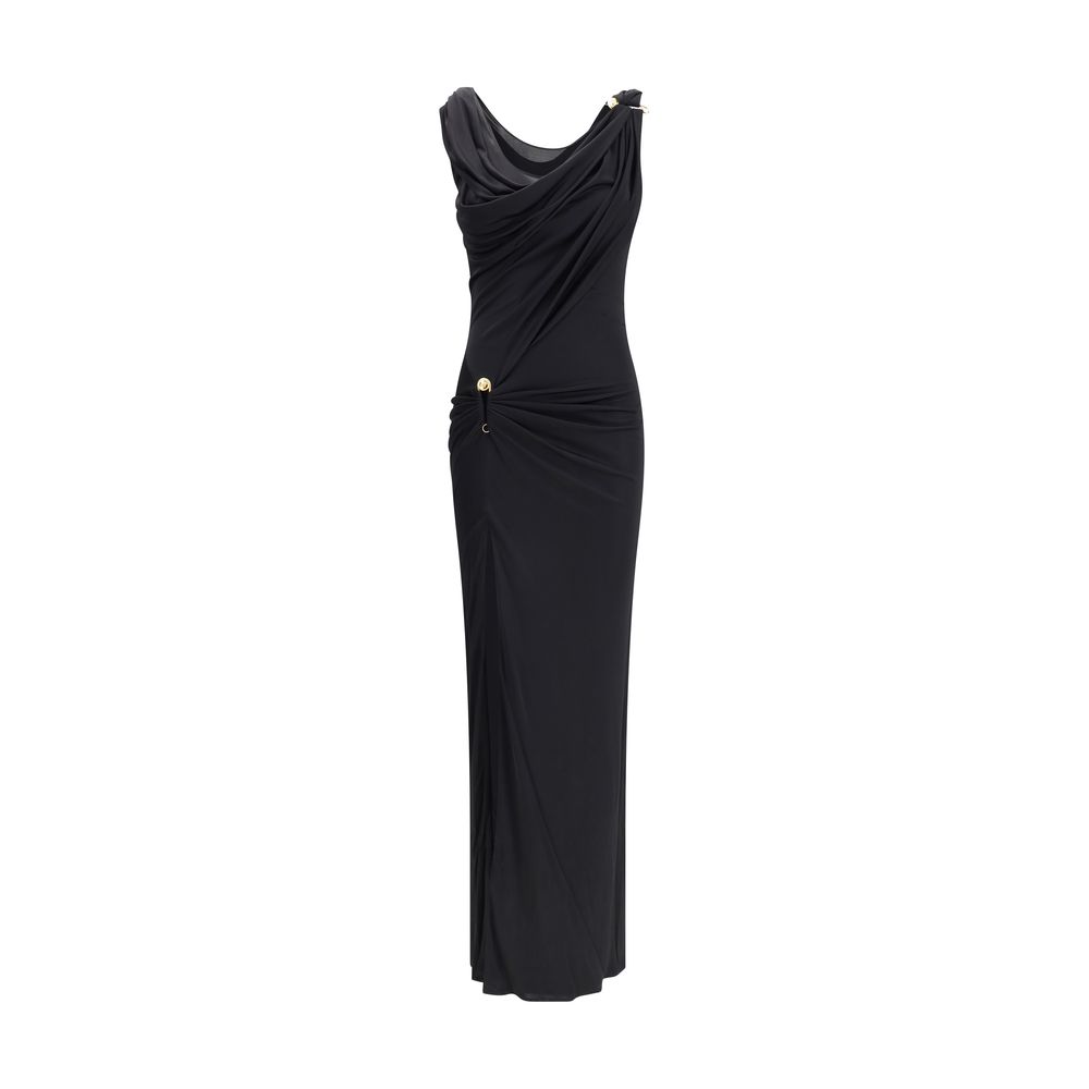 Versace Drapiertes langes Kleid aus Jersey