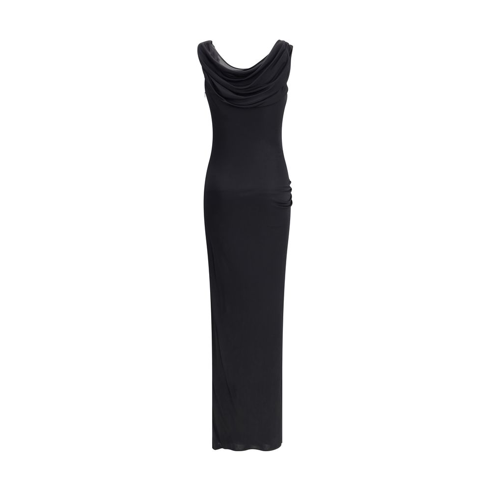 Versace Drapiertes langes Kleid aus Jersey