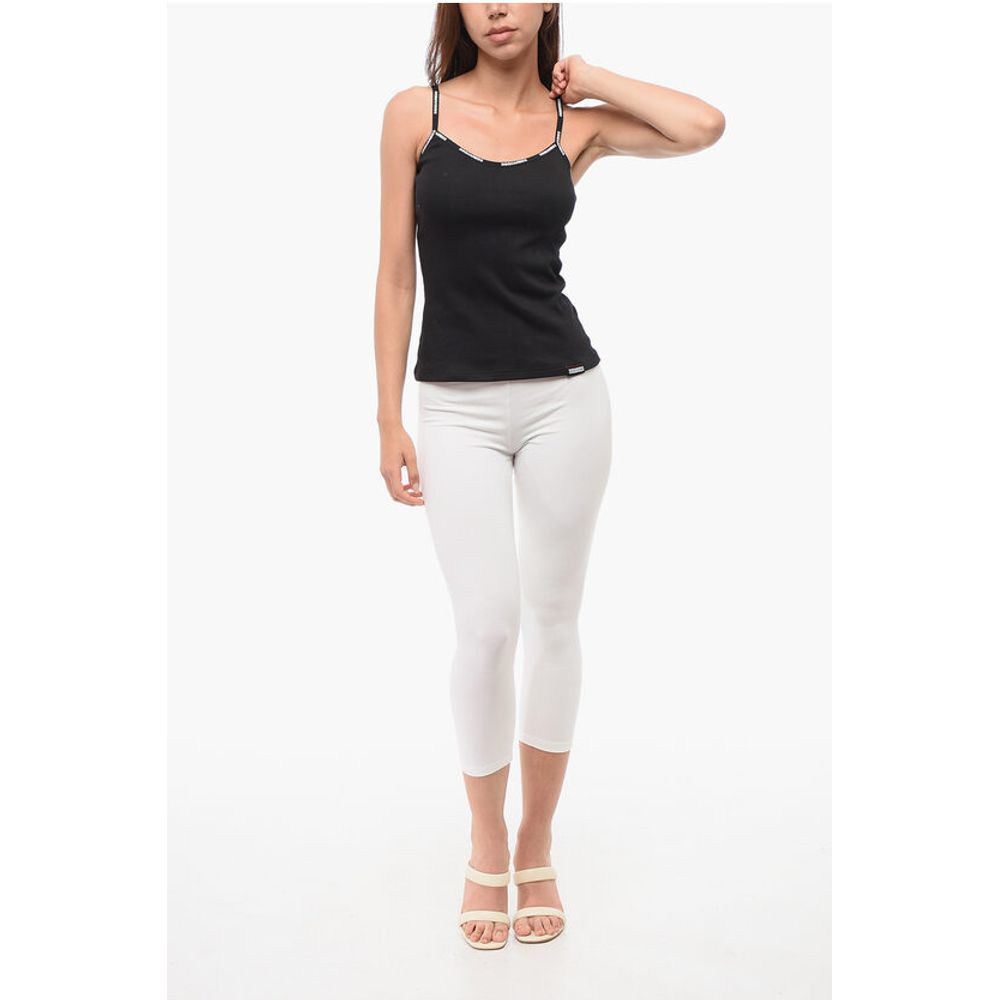 Dsquared² Stretch-Baumwolltank-Top mit Logodetails