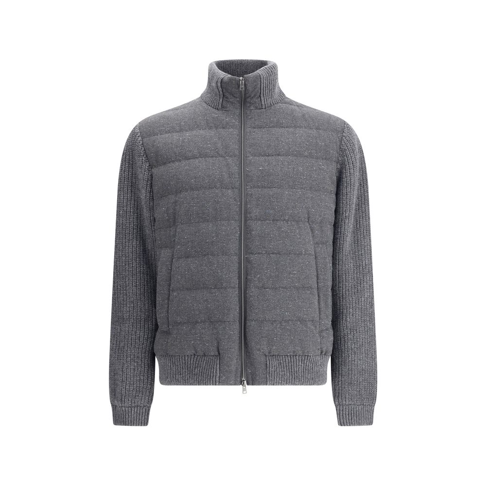 Herno Graue Wollbomberjacke