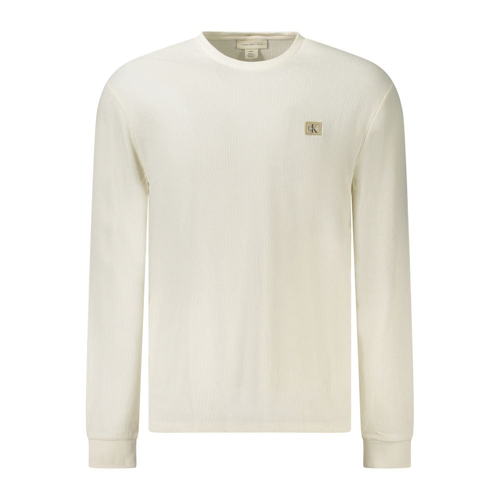 Calvin Klein Weißer Baumwollpullover für Männer