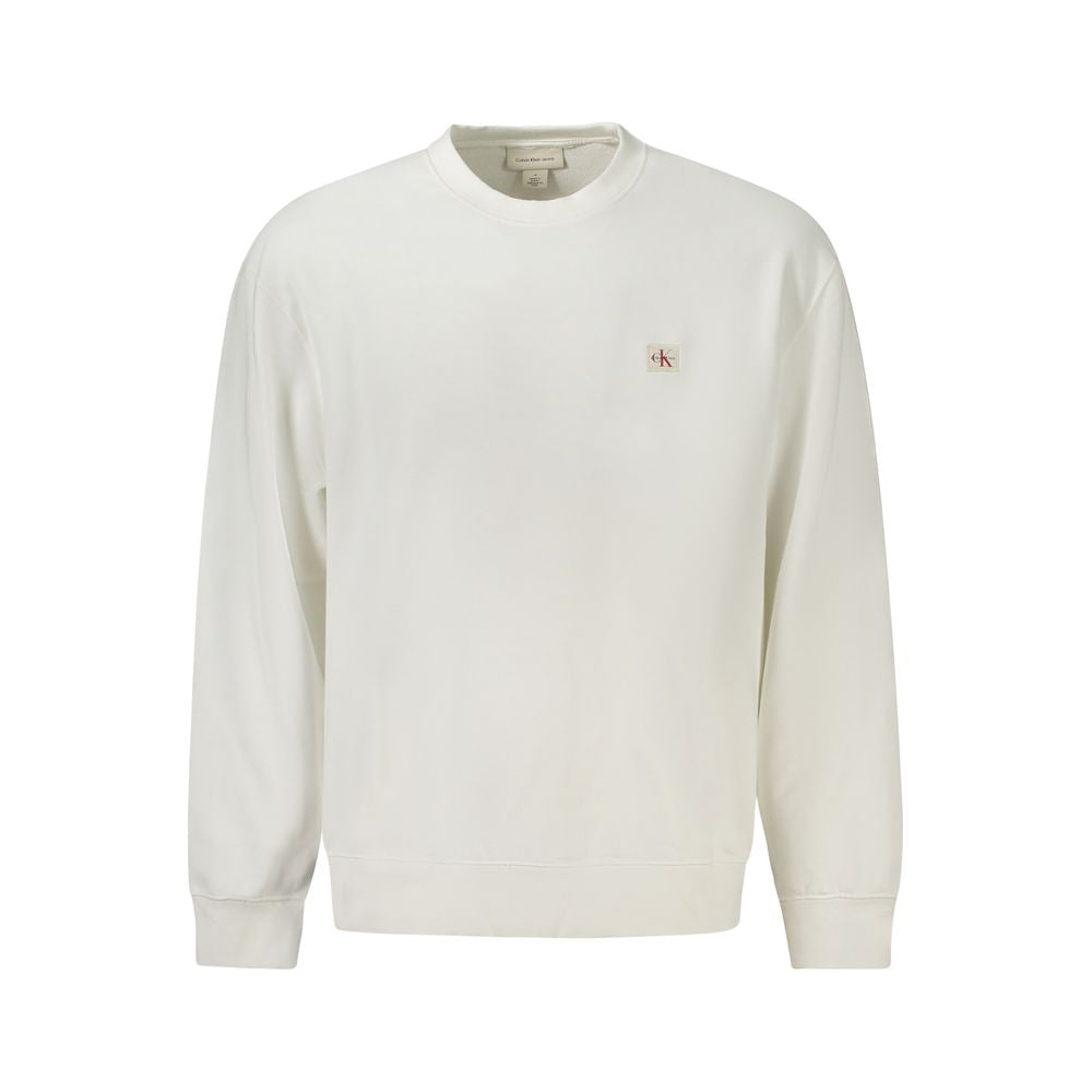 Calvin Klein Weißer Baumwollpullover für Männer
