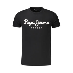 Pepe Jeans Schwarzes T-Shirt aus Baumwolle