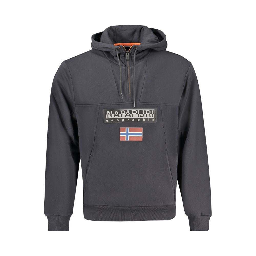 Napapijri Schwarzer Baumwoll-Hoodie für Männer
