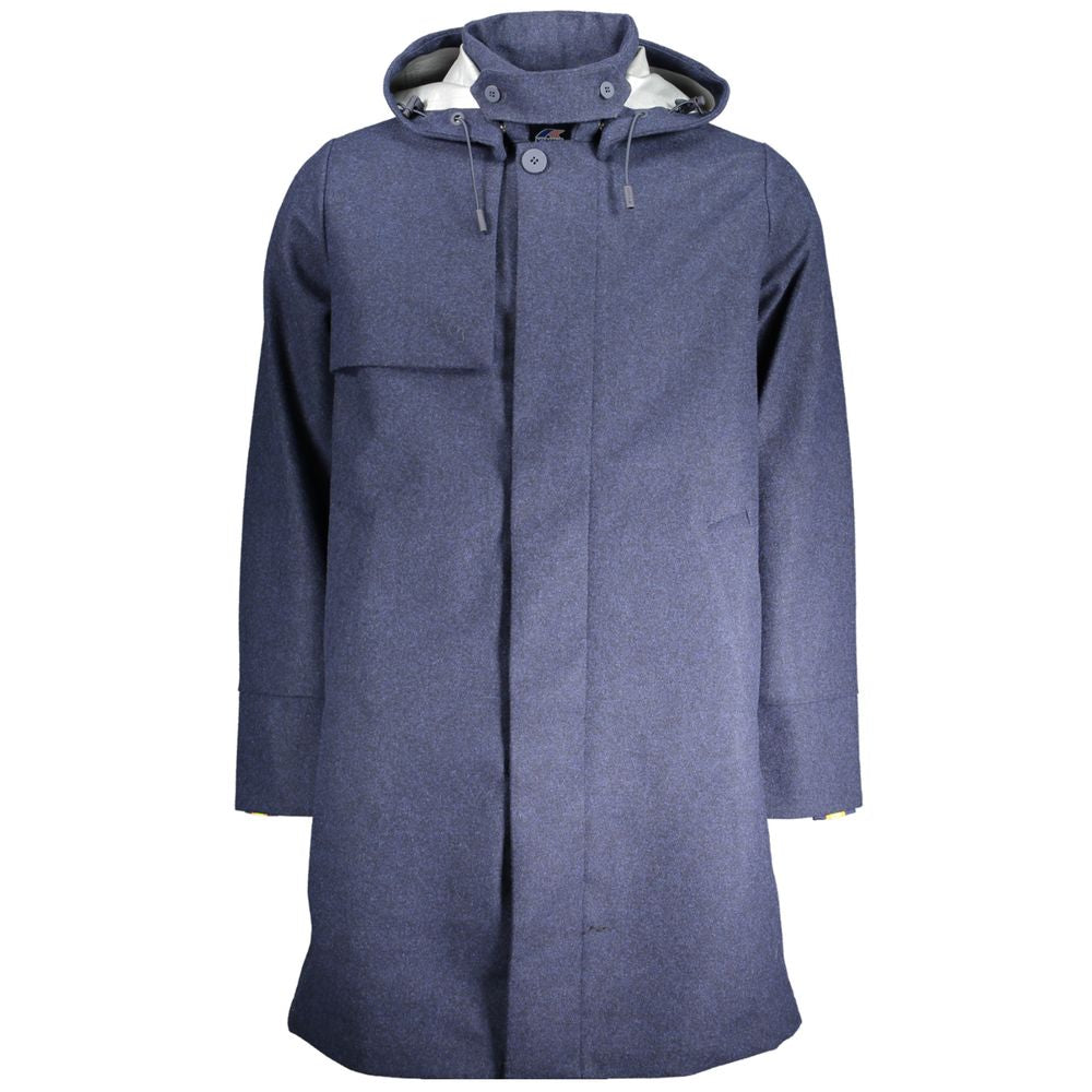 K-WAY Blaue Polyester Herrenjacke