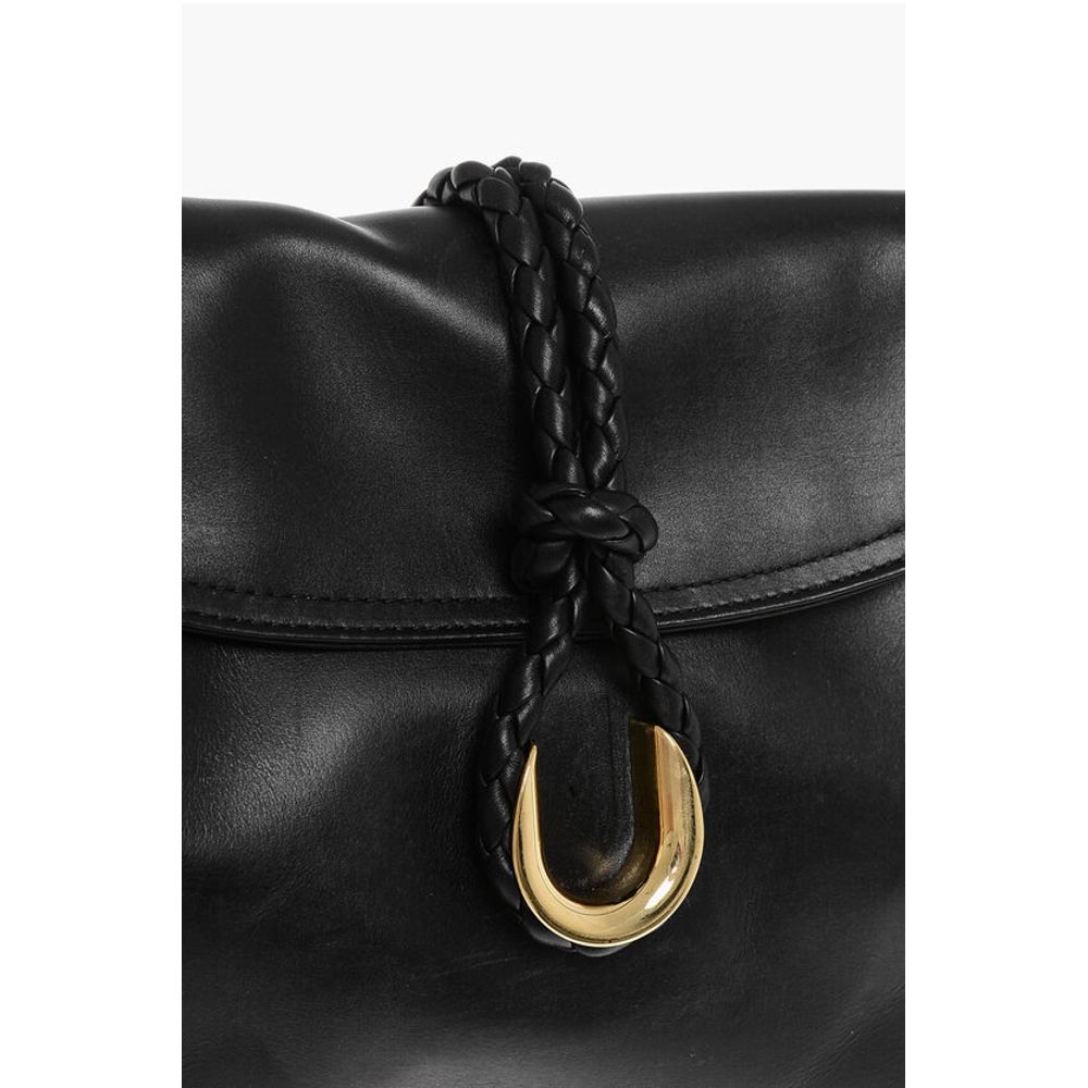 Bottega Veneta Leder Clutch mit gewebtem Detail