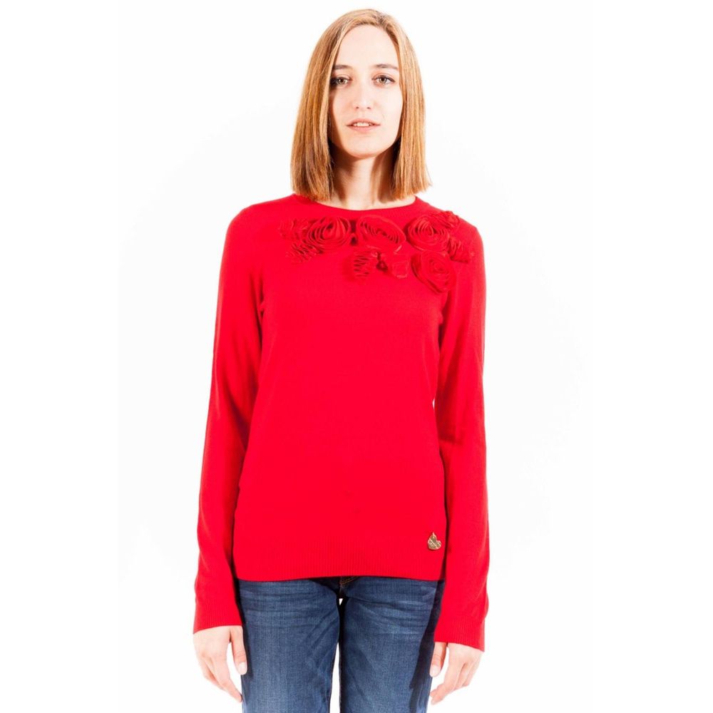 Love Moschino Roter Polyester-Pullover