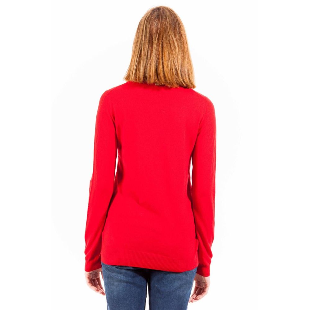 Love Moschino Roter Polyester-Pullover