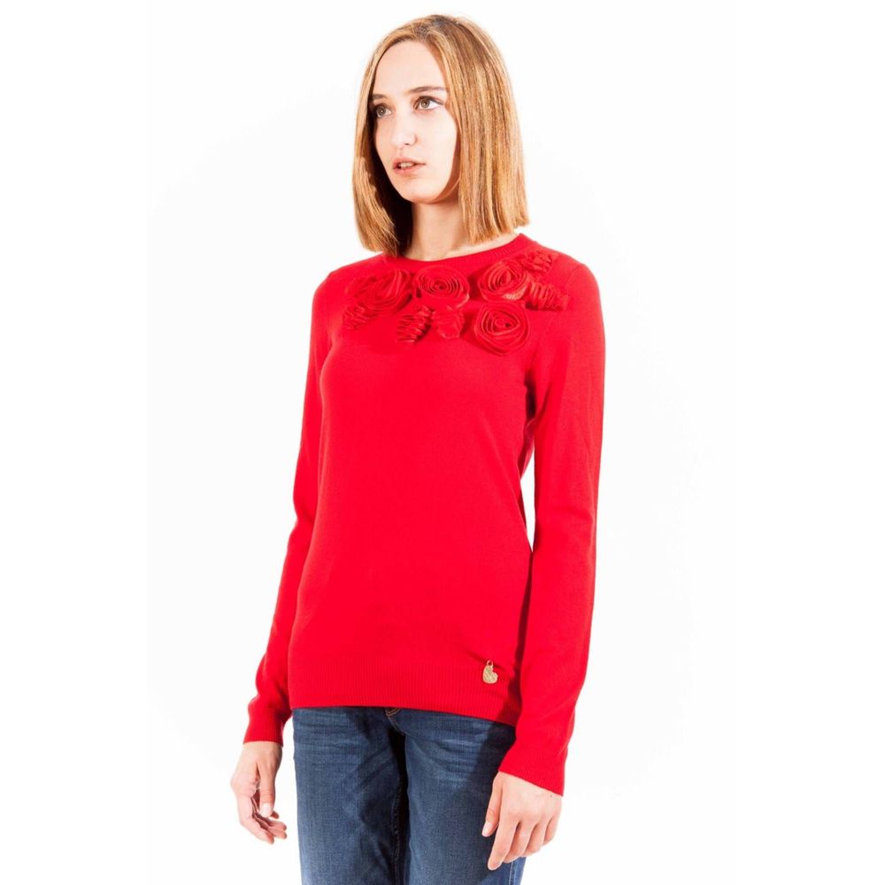 Love Moschino Roter Polyester-Pullover
