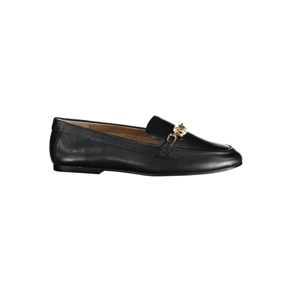 Ralph Lauren Flacher Schuh aus schwarzem Leder