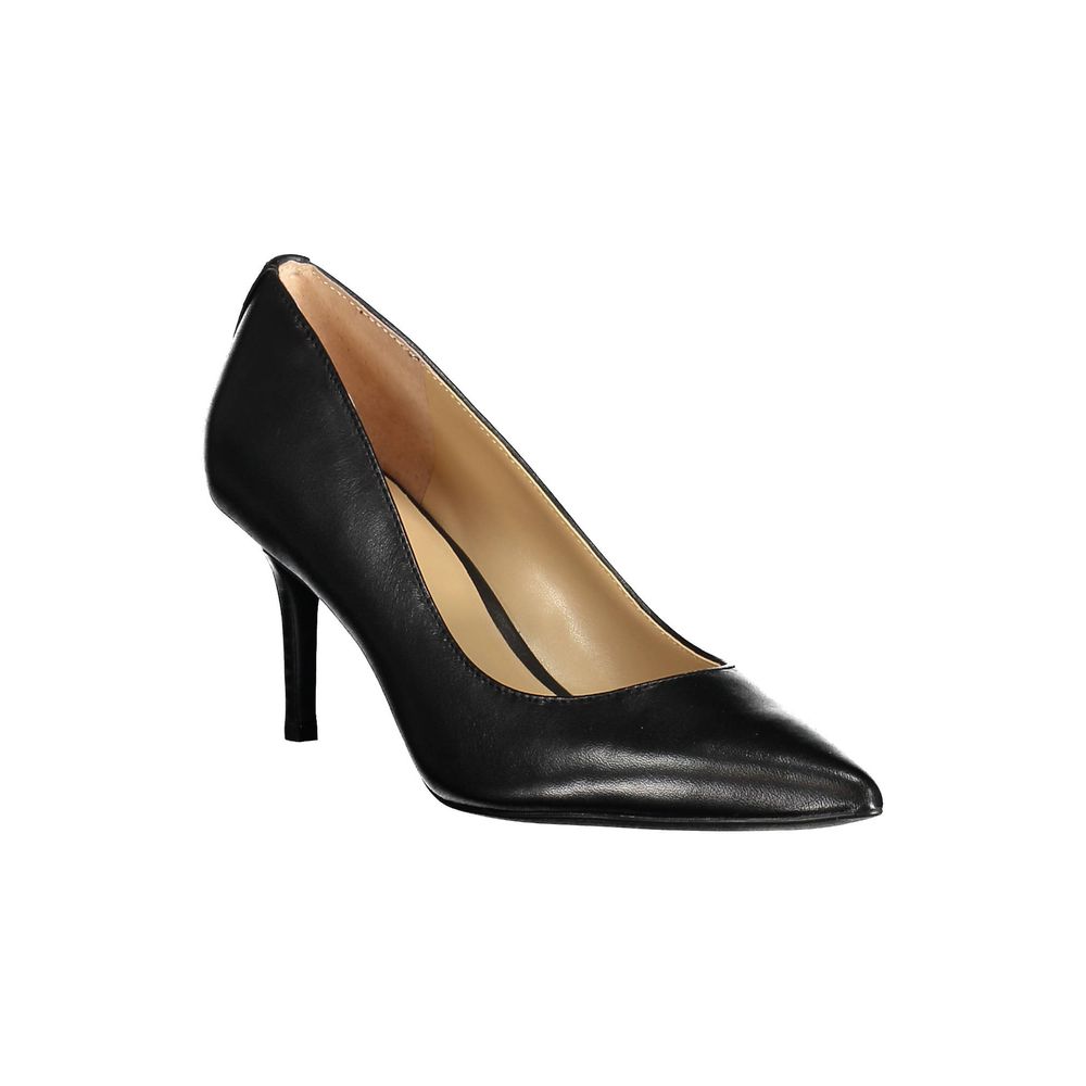 Ralph Lauren Flacher Schuh aus schwarzem Leder