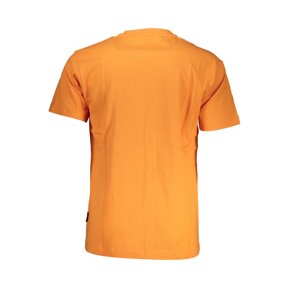 Napapijri Orangefarbenes T-Shirt aus Baumwolle