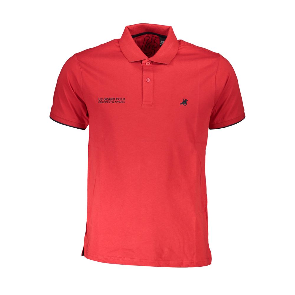 U.S. Grand Polo Rotes Baumwoll-Poloshirt