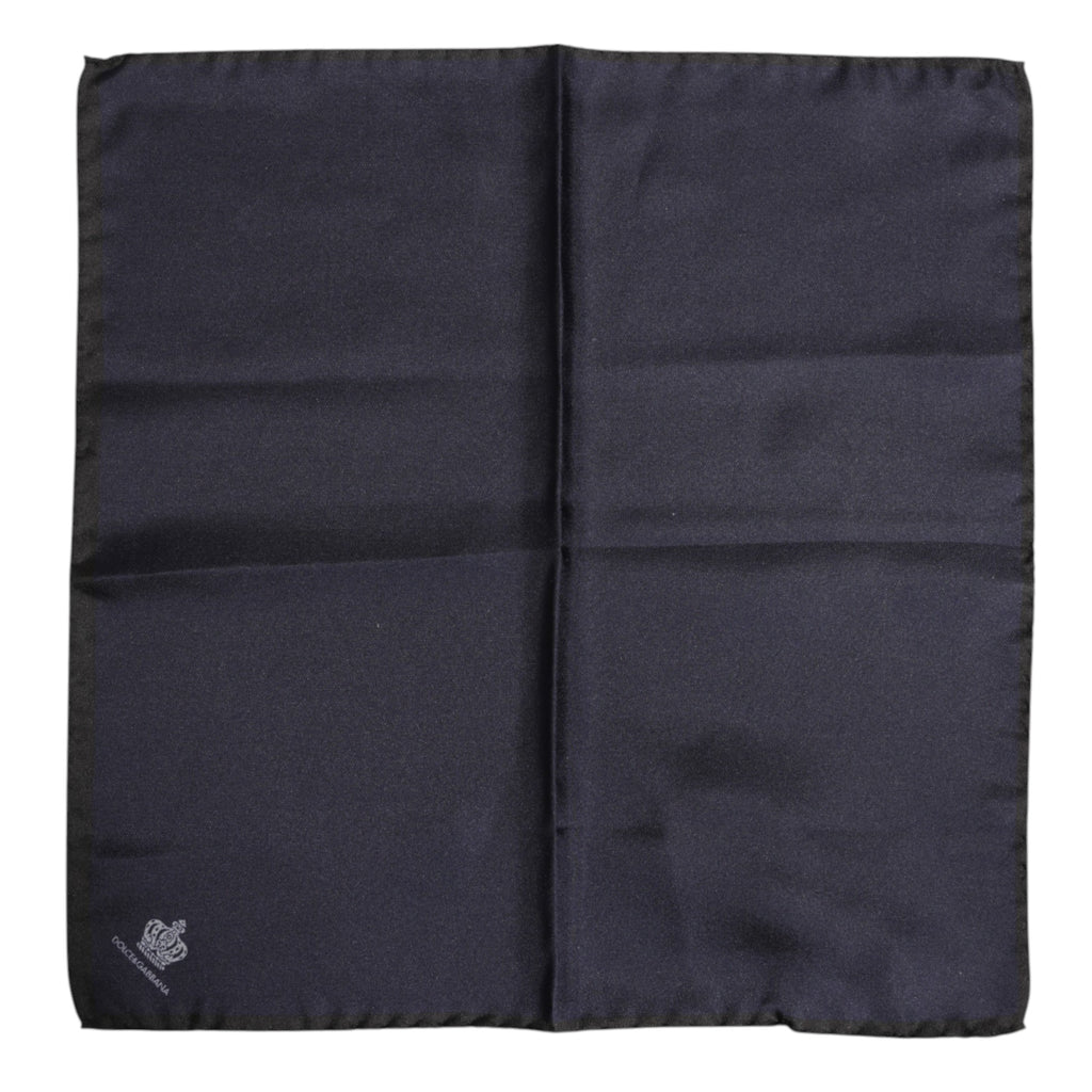 Dolce & Gabbana Blauer DG Crown Silk Square Herren Foulardschal