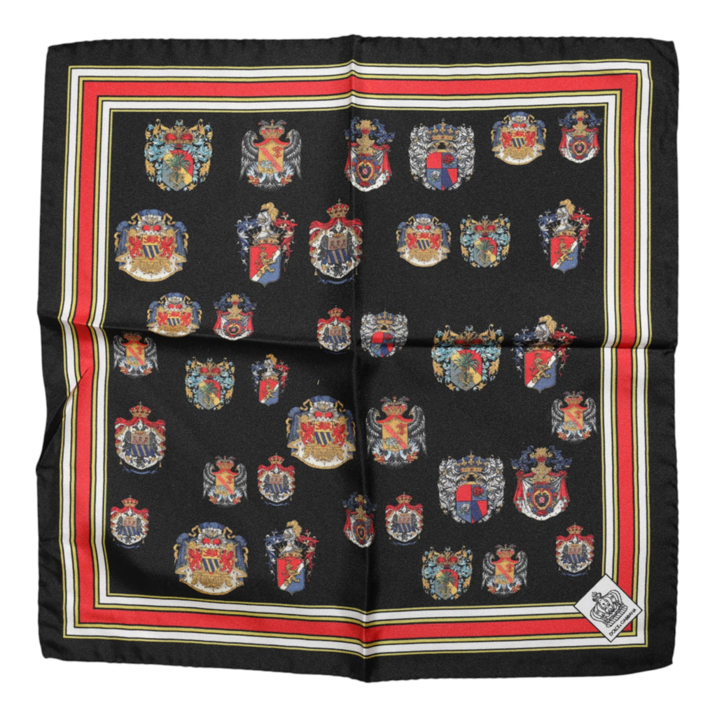 Dolce & Gabbana Multicolor Seide Quadrat Männer Foulard Schal