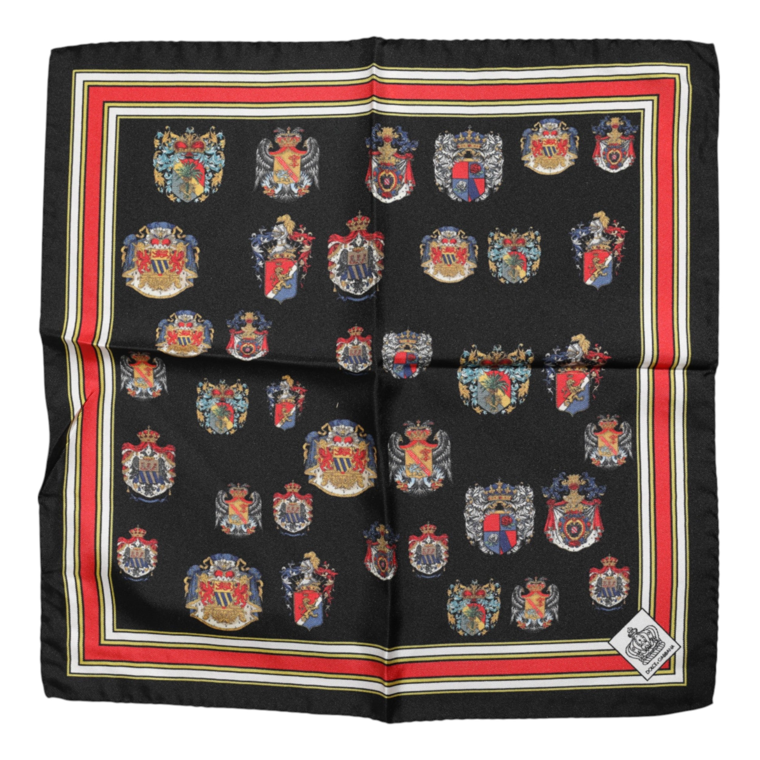 Dolce & Gabbana Multicolor Seide Quadrat Männer Foulard Schal