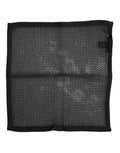 Dolce & Gabbana Black Patterned Cotton Square Foulard Scarf