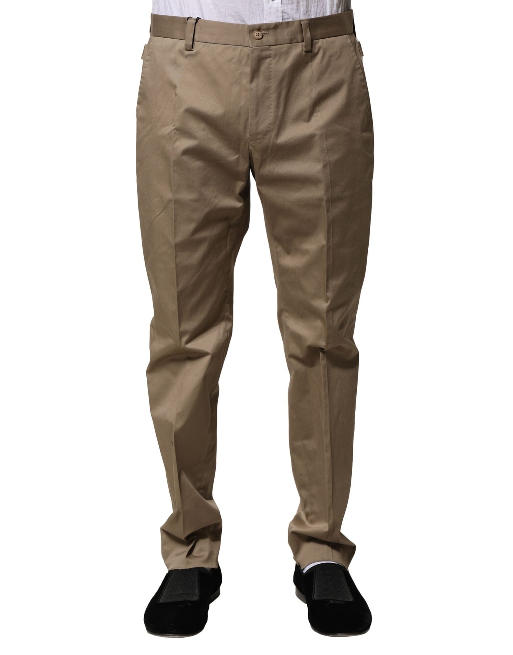 Dolce & Gabbana Braun Baumwolle Konisch Herren Formal Hose