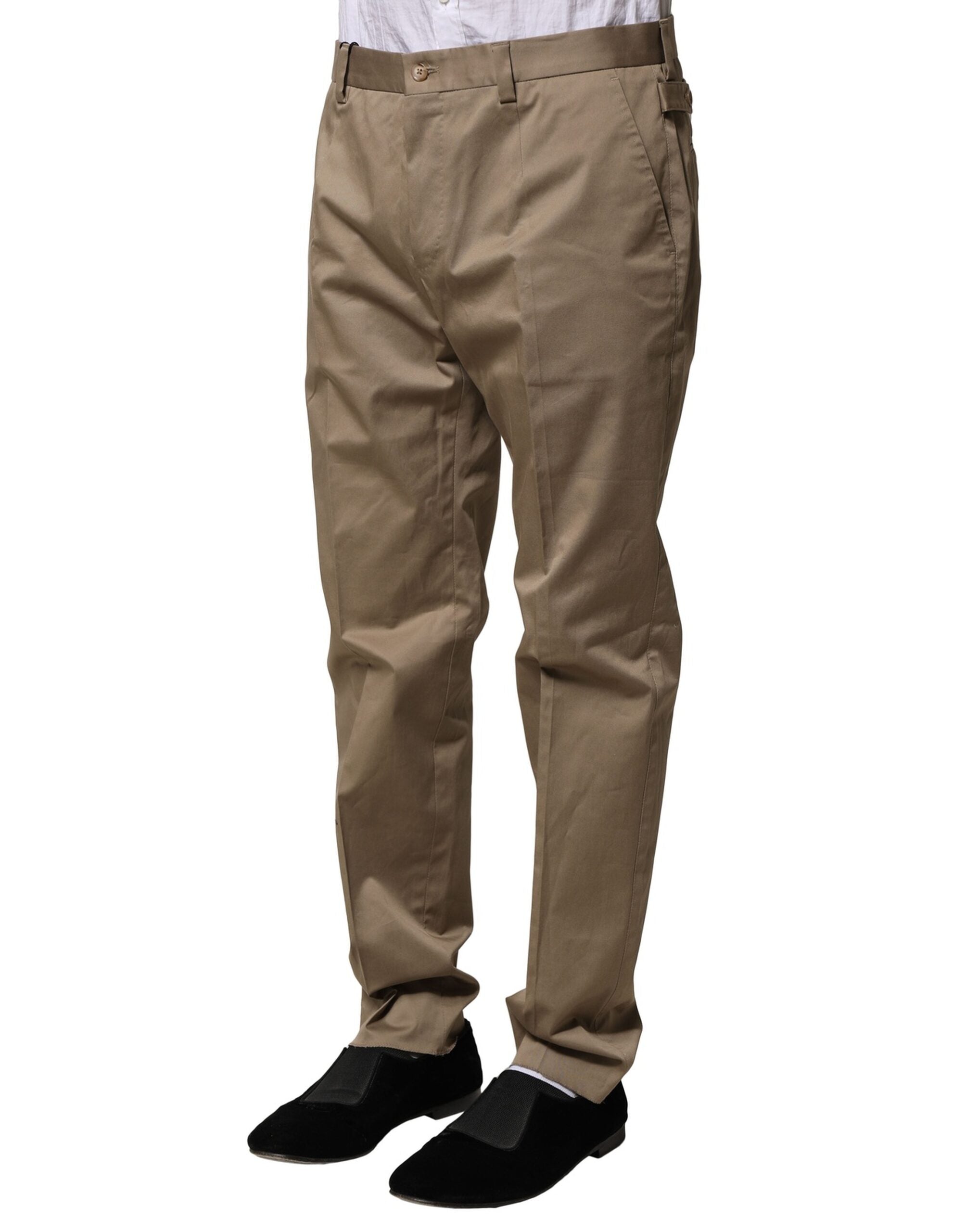 Dolce & Gabbana Braun Baumwolle Konisch Herren Formal Hose