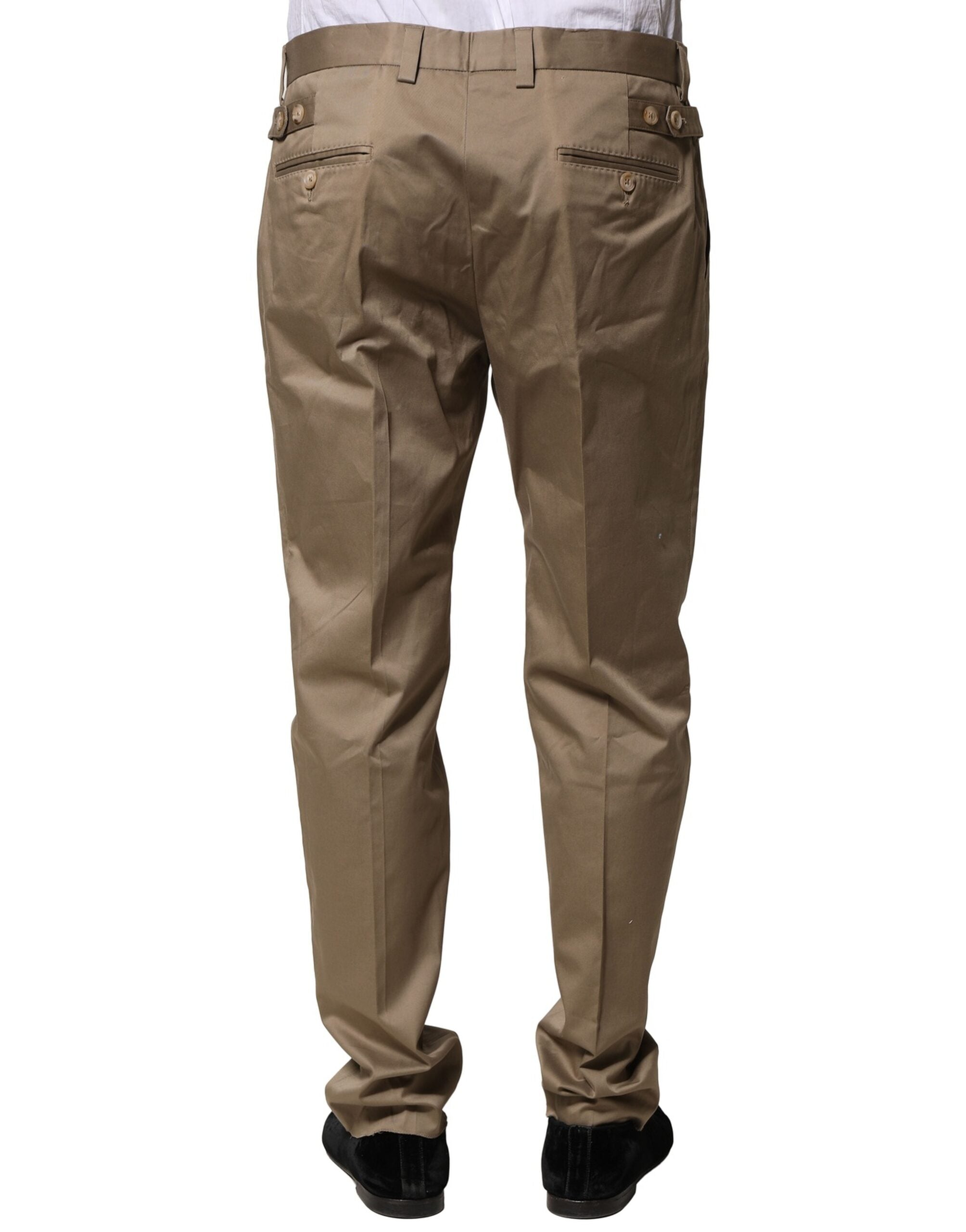 Dolce & Gabbana Braun Baumwolle Konisch Herren Formal Hose
