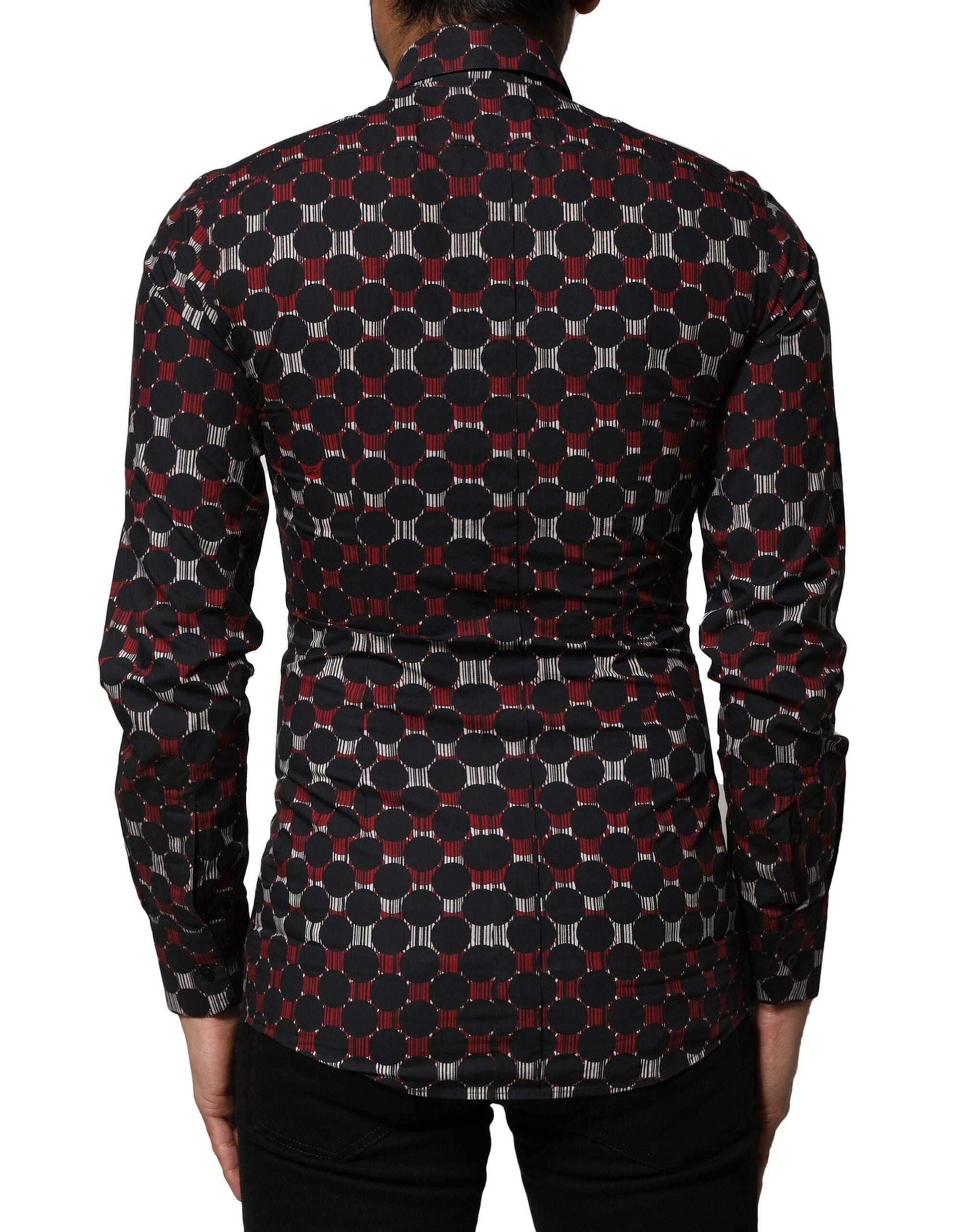 Dolce & Gabbana Multicolor Baumwolle GOLD Langarmhemd