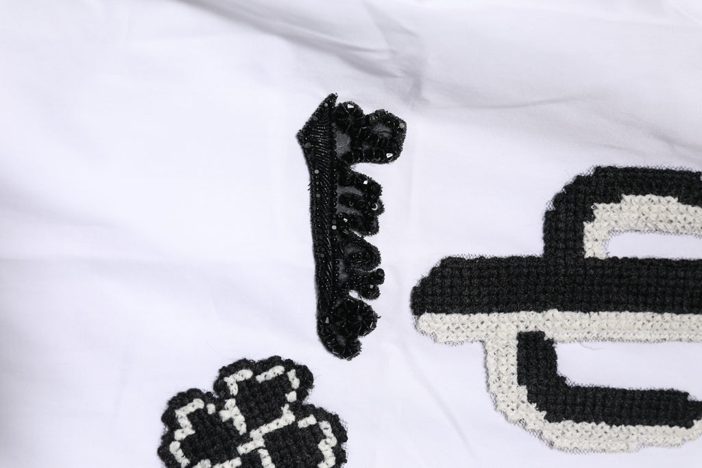 Dolce & Gabbana Weißes Hemd mit GOLD-Stickerei