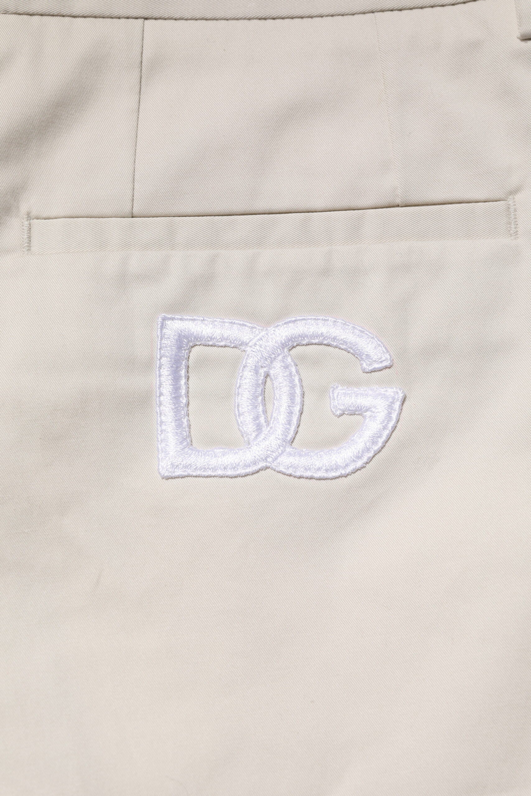 Dolce & Gabbana Beigefarbene Bermuda-Shorts aus Baumwolle mit mittlerer Taille