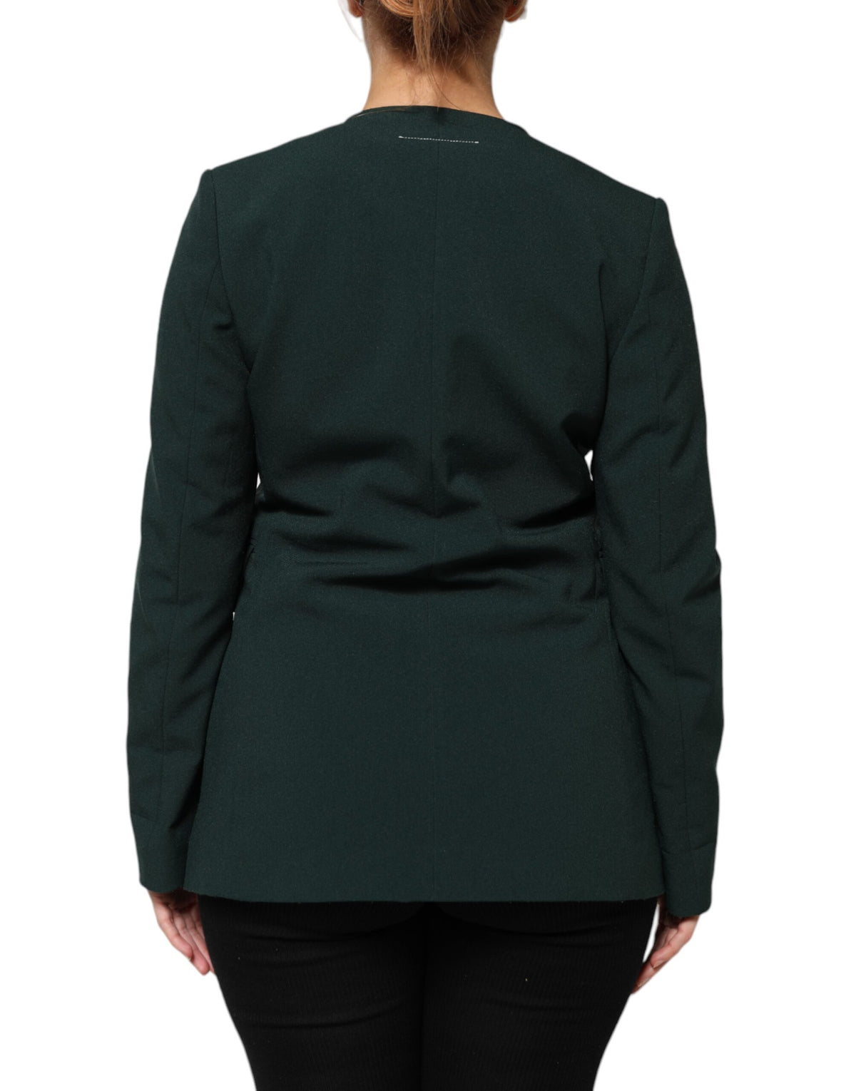 Maison Margiela Grüner einreihiger Mantel Jacke mit einem Knopf