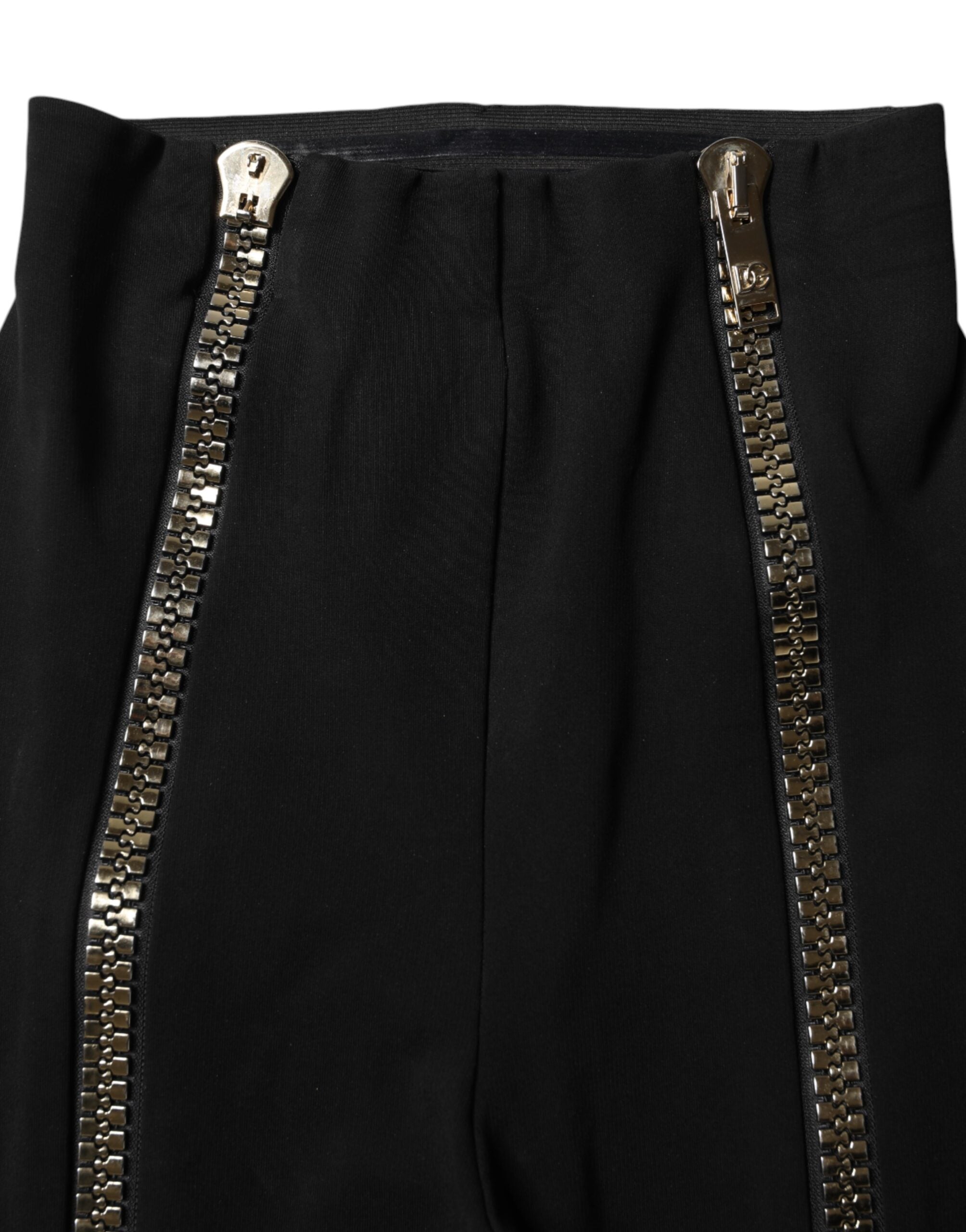 Dolce & Gabbana Schwarze Skinny-Hose mit hoher Taille