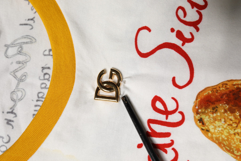 Dolce & Gabbana Weißes Araneine Siciliane Ärmelloses Tank-Top