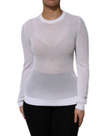 Dolce & Gabbana Wit Ronde Hals Lange Mouwen Pullover Top