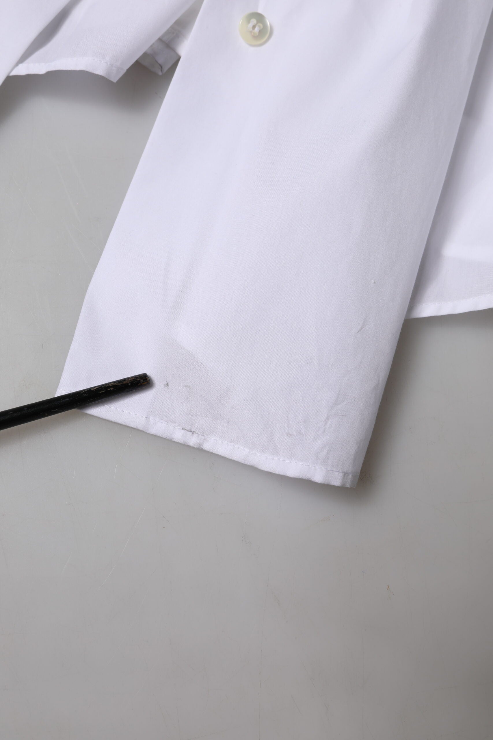 Dolce & Gabbana Weißes Baumwollkragen-Top mit kurzen Ärmeln