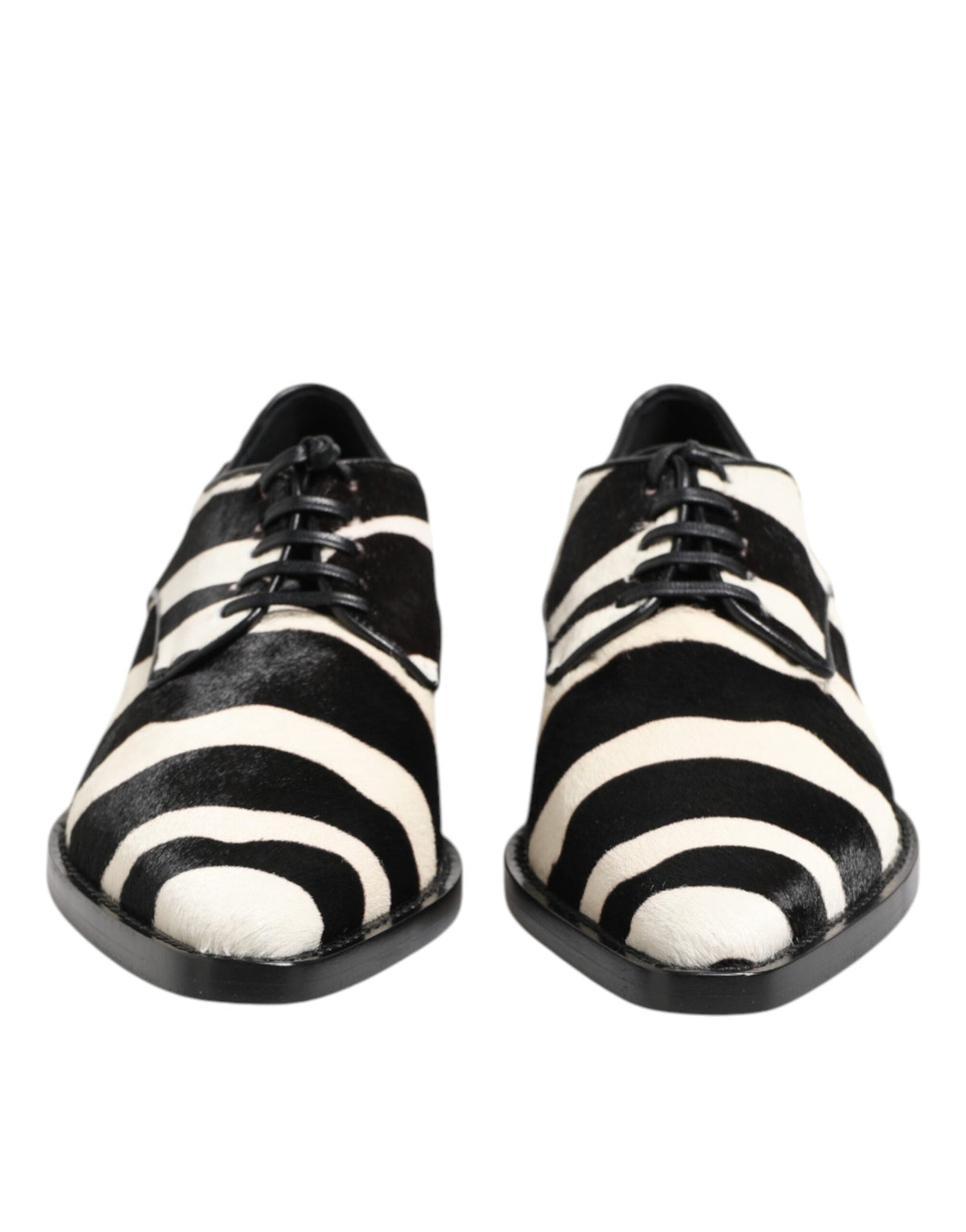 Dolce & Gabbana Zwart Witte Zebra Pony Bont Nette Schoenen